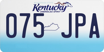 KY license plate 075JPA