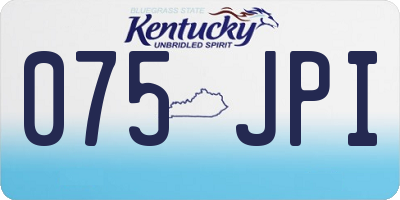 KY license plate 075JPI