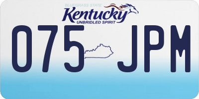 KY license plate 075JPM