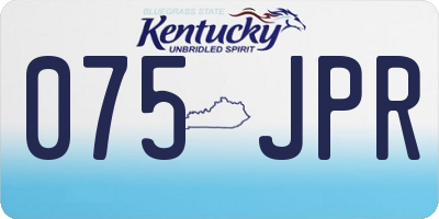 KY license plate 075JPR