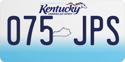 KY license plate 075JPS