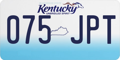 KY license plate 075JPT