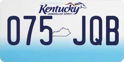 KY license plate 075JQB