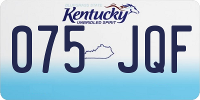 KY license plate 075JQF