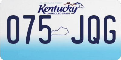 KY license plate 075JQG