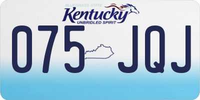 KY license plate 075JQJ