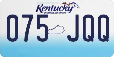 KY license plate 075JQQ