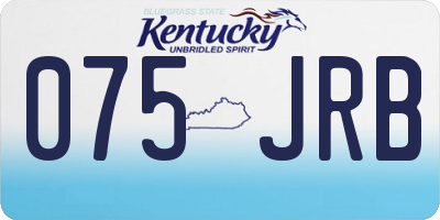 KY license plate 075JRB