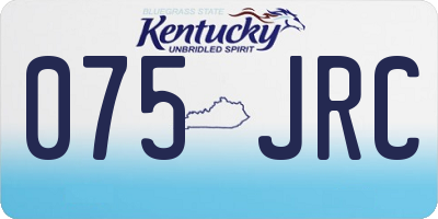 KY license plate 075JRC