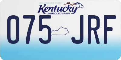 KY license plate 075JRF