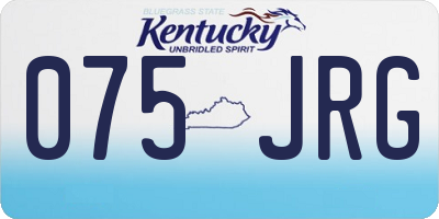 KY license plate 075JRG