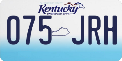 KY license plate 075JRH