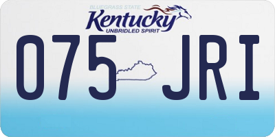 KY license plate 075JRI
