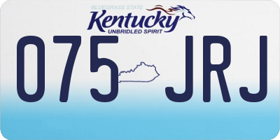 KY license plate 075JRJ