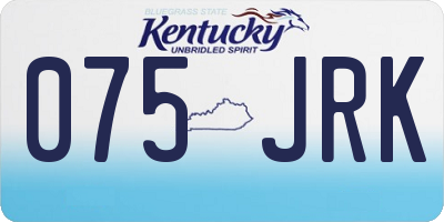 KY license plate 075JRK