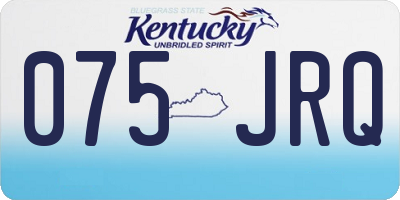 KY license plate 075JRQ