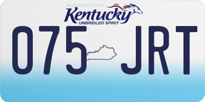 KY license plate 075JRT