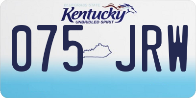 KY license plate 075JRW