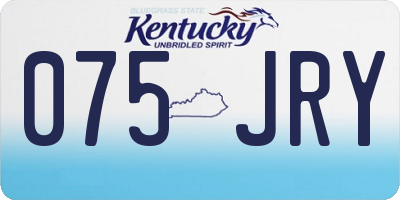 KY license plate 075JRY