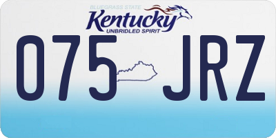 KY license plate 075JRZ