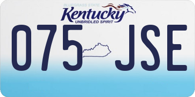 KY license plate 075JSE