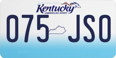KY license plate 075JSO