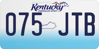 KY license plate 075JTB
