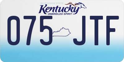KY license plate 075JTF