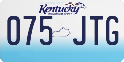 KY license plate 075JTG