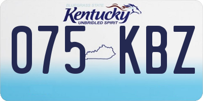 KY license plate 075KBZ