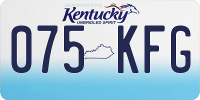 KY license plate 075KFG
