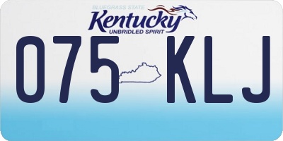 KY license plate 075KLJ
