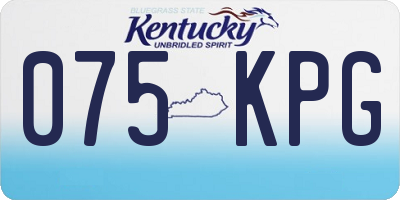 KY license plate 075KPG