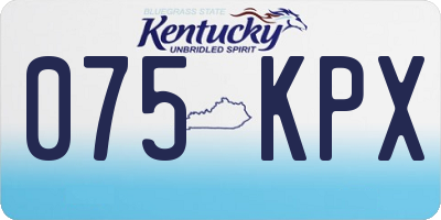 KY license plate 075KPX