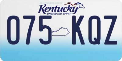 KY license plate 075KQZ