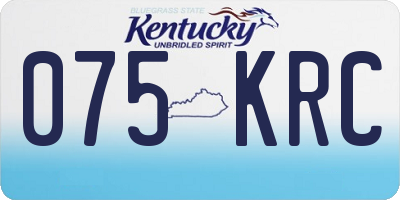 KY license plate 075KRC