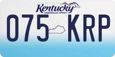 KY license plate 075KRP