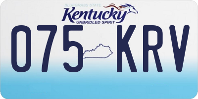 KY license plate 075KRV