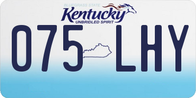 KY license plate 075LHY