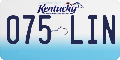 KY license plate 075LIN