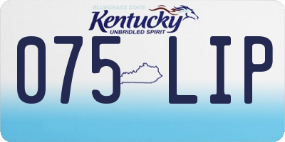 KY license plate 075LIP