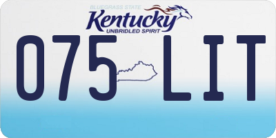 KY license plate 075LIT