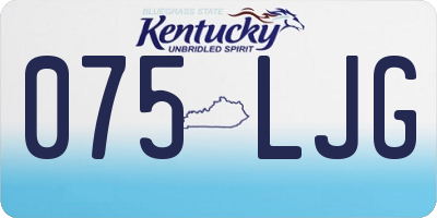 KY license plate 075LJG