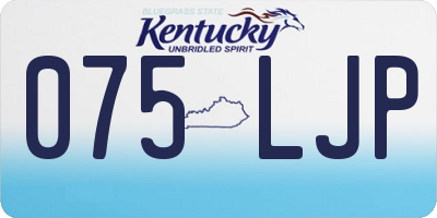 KY license plate 075LJP