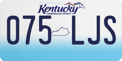 KY license plate 075LJS