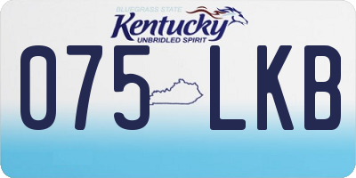 KY license plate 075LKB