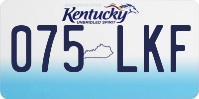 KY license plate 075LKF