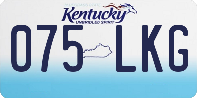 KY license plate 075LKG