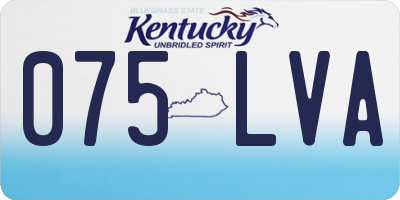 KY license plate 075LVA