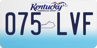 KY license plate 075LVF